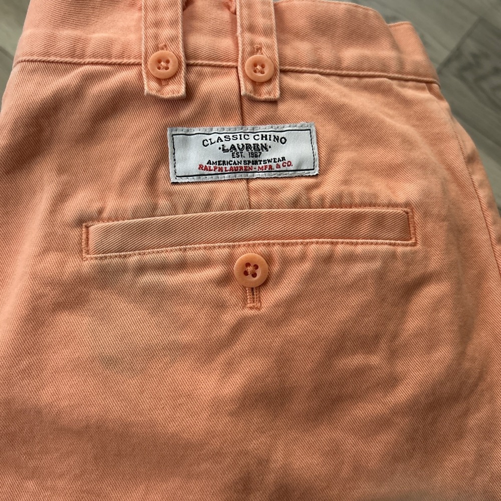 Lauren Ralph Lauren Women's Chino Shorts Orange Size 8 Used - Picture 9 of 9